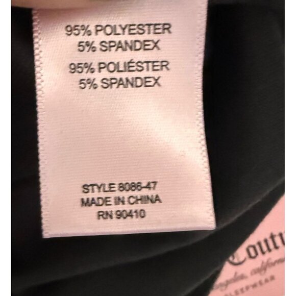 Juicy Couture Womens Black Velvet Rhinestone Top And Pants 2 Pc Sets Sz XL New - Picture 6 of 7